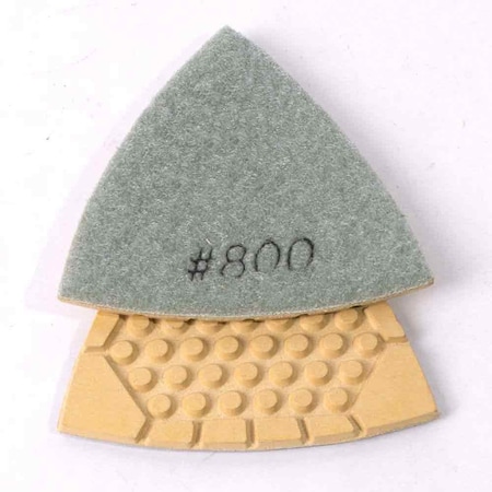 Specialty Diamond Oscillating Detail Diamond Triangular Dry Pad, 800 Grit Concrete Countertops BRTTD800